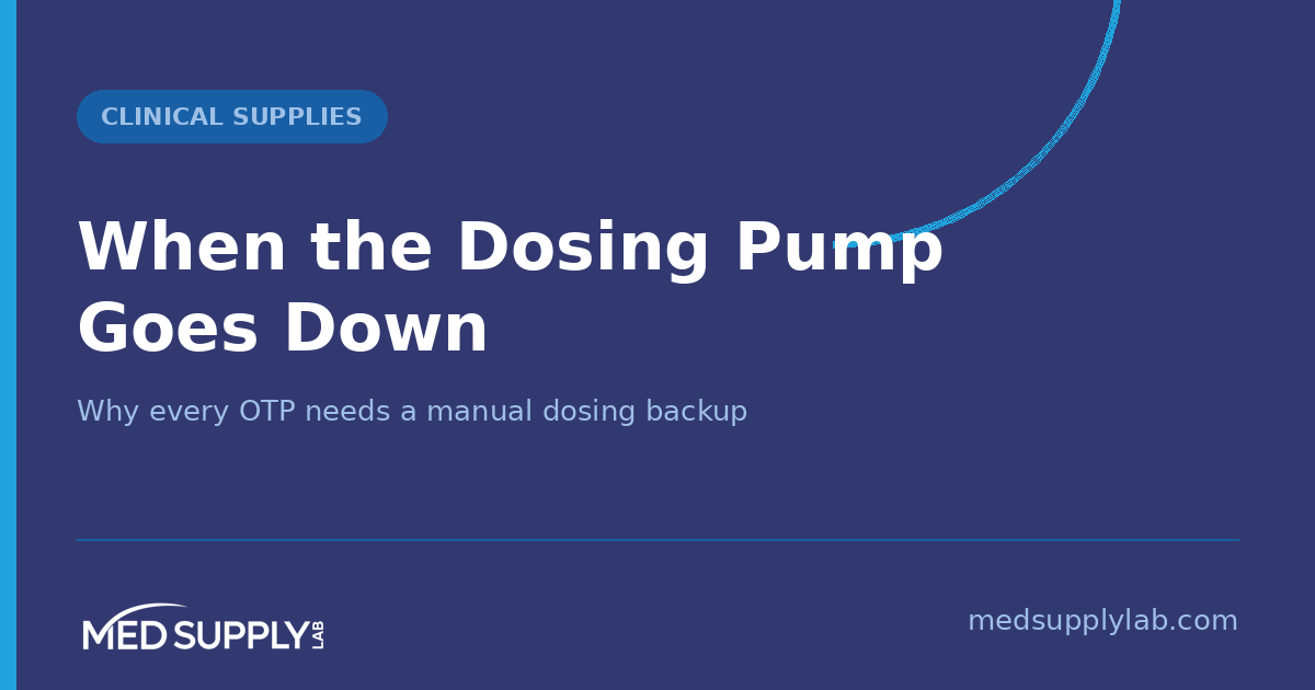 When the Dosing Pump Goes Down: Why Every OTP Needs a Manual Backup