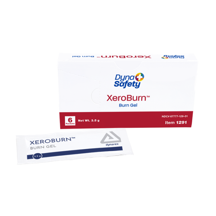 Burn Gel with Lidocaine, 3.5 g Packets, 100 Boxes of 6, box and packet