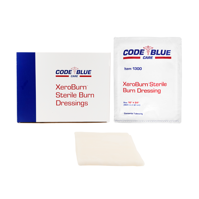 Burn Dressing, Sterile, 16 x 24 in, Case of 8, box and dressing