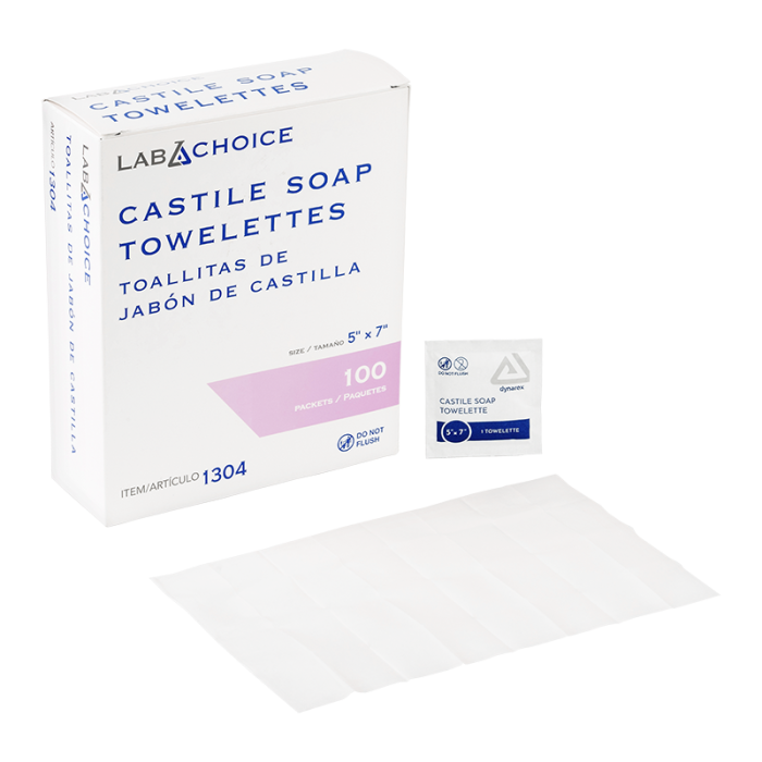 Castile Soap Towelettes for Clean-Catch Urine Collection, inner pack