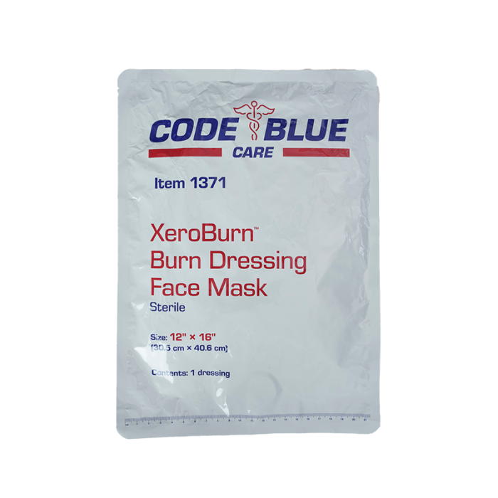 Burn Dressing Face Mask, Sterile, 12 x 16 in, Case of 12, mask, front