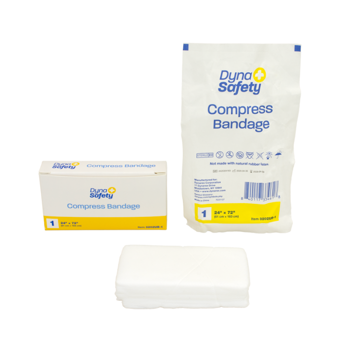 Absorbent Gauze Compress, Sterile, 24 x 72 in, 50 Boxes of 1, dressing, box and pouch