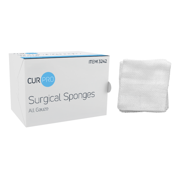 Gauze Sponges, Non-Sterile, 4 x 4 in, 8 Ply, 20 Sleeves of 200, sponge and box