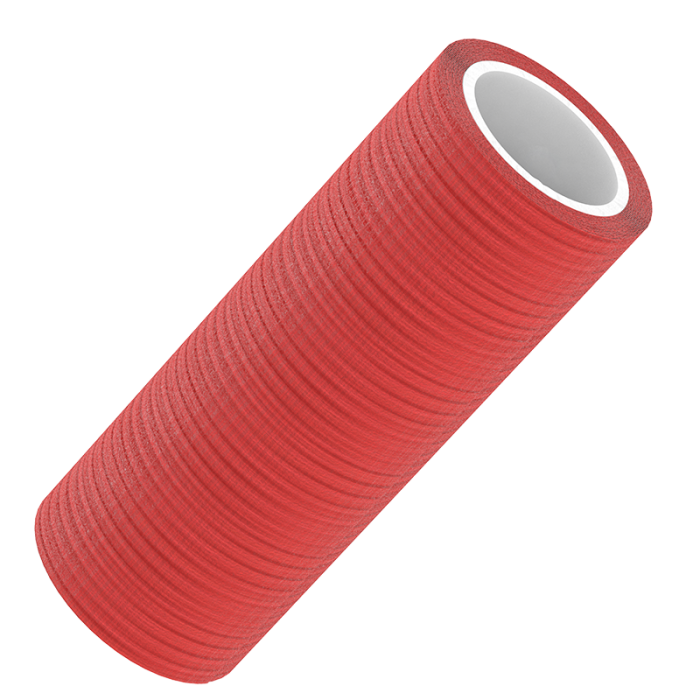 Self-Adherent Wrap, Red, 4 in x 5 yd, Contains Latex, Case of 18, roll