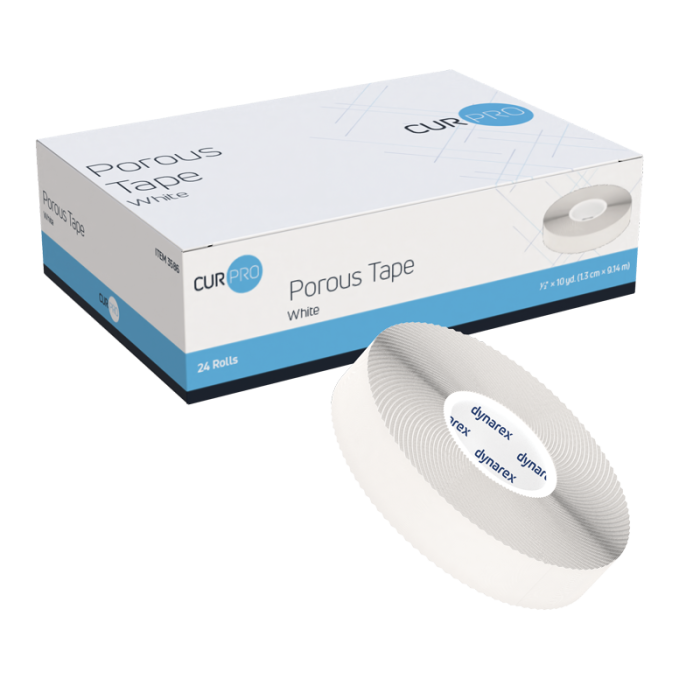 Porous Tape, 1/2 in x 10 yd, 12 Boxes of 24, box