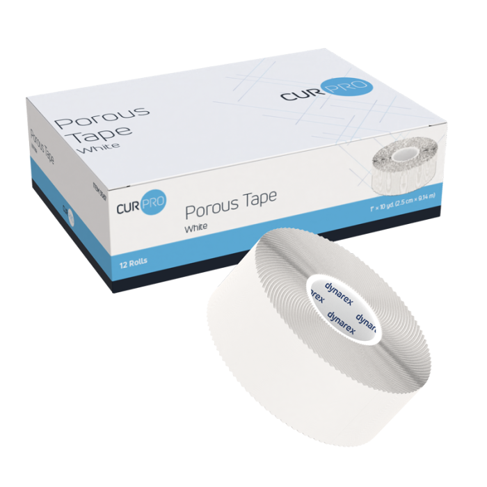 Porous Tape, 1 in x 10 yd, 12 Boxes of 12, box