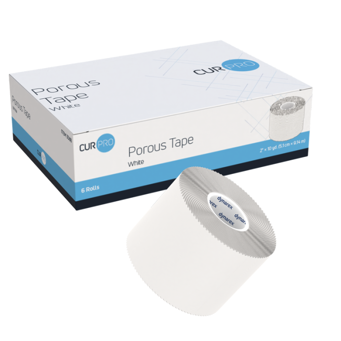 Porous Tape, 2 in x 10 yd, 12 Boxes of 6, box