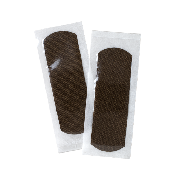 Skin-Tone Fabric Bandages, Dark Brown, 1 x 3 in, 12 Boxes of 1,500, wrapper