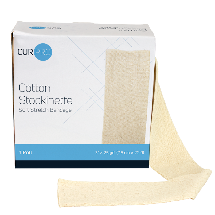 Cotton Stockinette, 3 in x 25 yd, Case of 4 Rolls, box