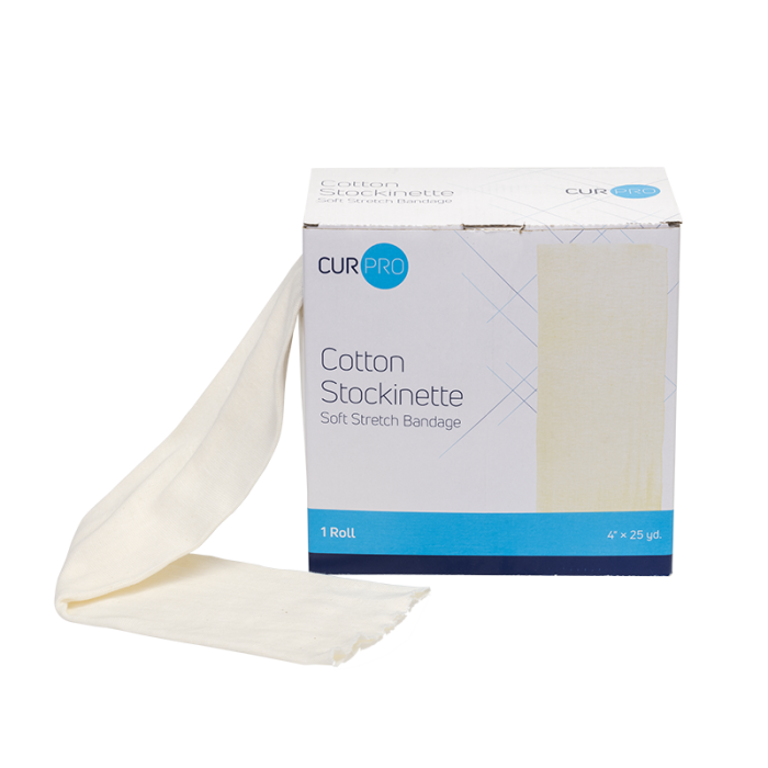 Cotton Stockinette, 4 in x 25 yd, Case of 4 Rolls, box, open