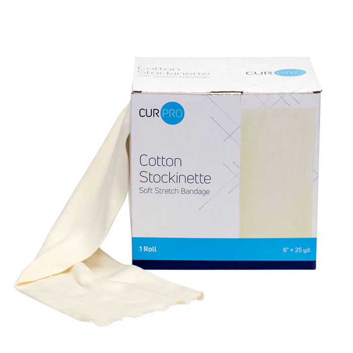Cotton Stockinette, 6 in x 25 yd, Case of 4 Rolls, box, front