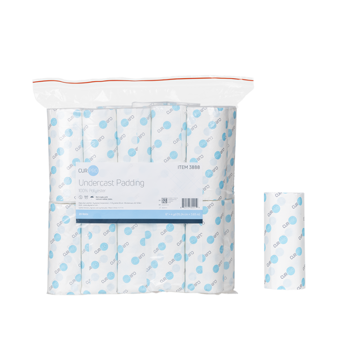 Undercast Padding, Polyester, 6 in x 4 yd, 4 Bags of 20, wrapper