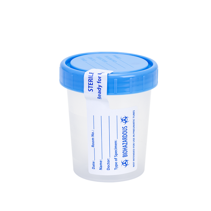 4oz Specimen Container, Sterile, Individually Wrapped, front