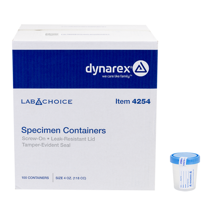 4oz Specimen Container, Sterile, Bulk, case