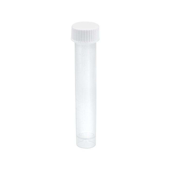 10mL Self-Standing Transport Tube with Screwcap, angle