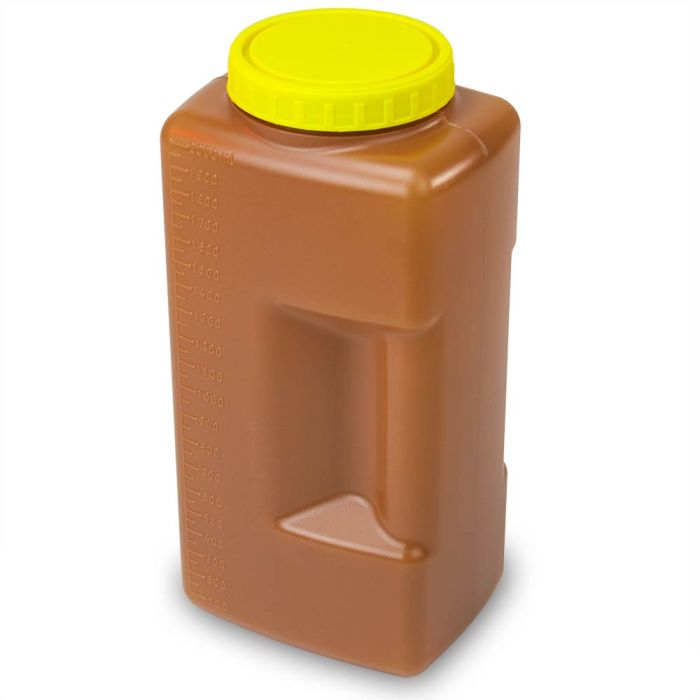Globe Scientific 2L 24-Hour Urine Collection Container, Amber
