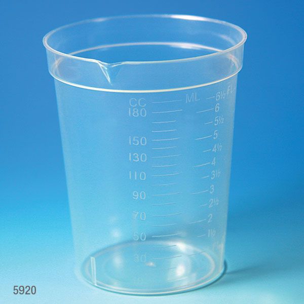 Globe Scientific 6.5oz Specimen Container&#44; Non-Sterile&#44; Pour Spout