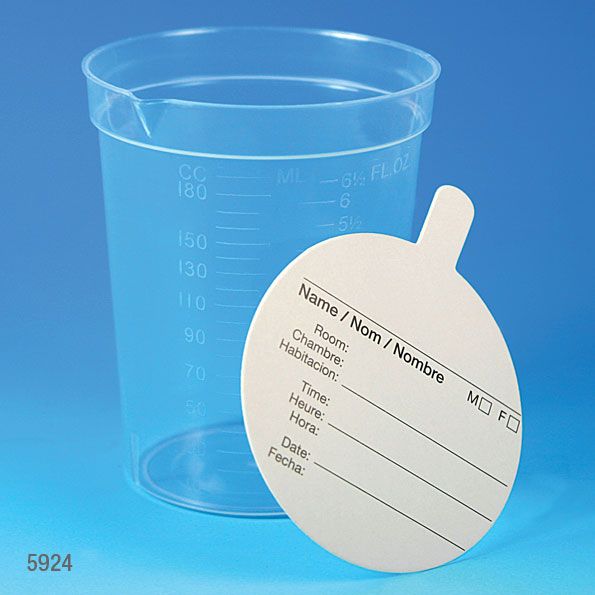 Globe Scientific 6.5oz Specimen Container&#44; Non-Sterile&#44; Paper Lid Included