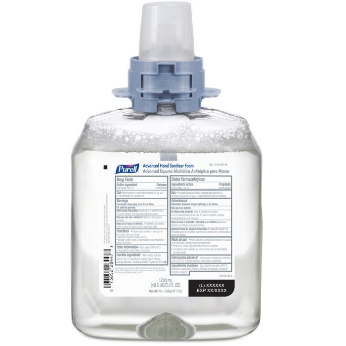 Purell FMX-12 Foam Hand Sanitizer Refill, 1200 mL, Case of 4