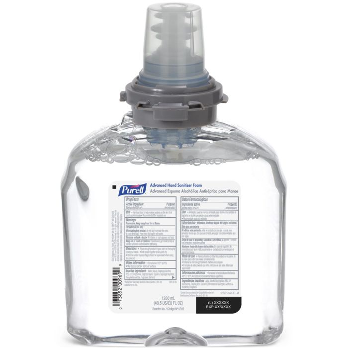 Purell TFX Foam Hand Sanitizer Refill, 1200 mL, Case of 2