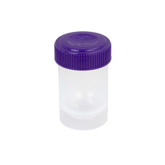 40mL Specimen Container, Non-Sterile, angle