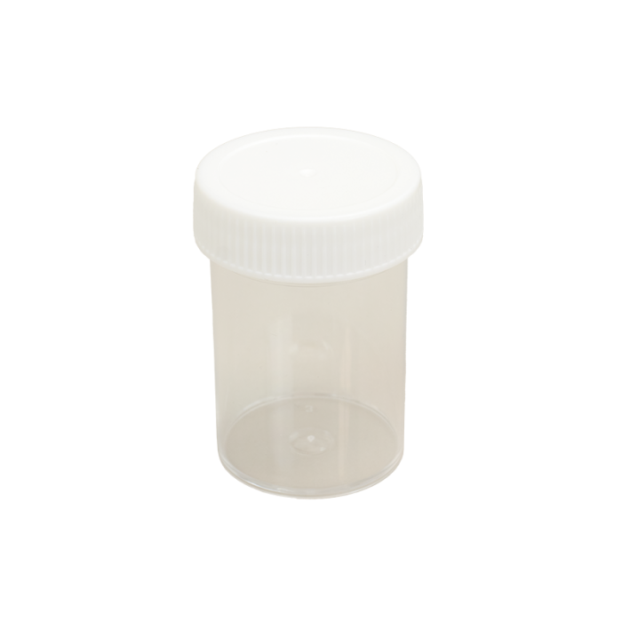 60mL Specimen Container, Sterile, angle