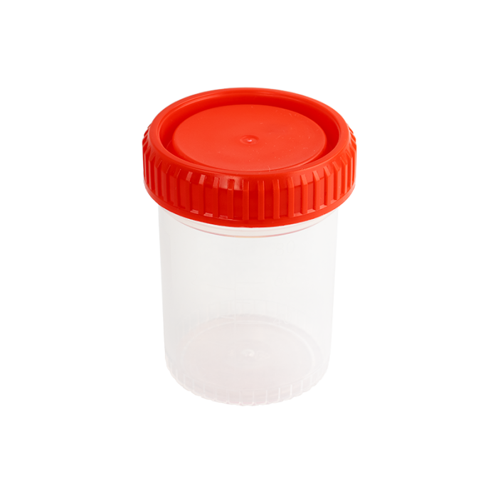 80mL Specimen Container, Non-Sterile, angle