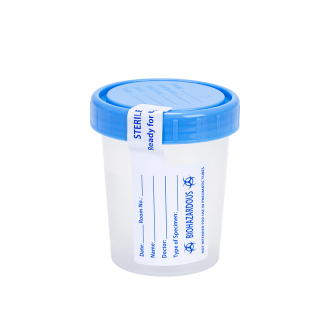 4oz Specimen Container, Sterile, Individually Wrapped, front