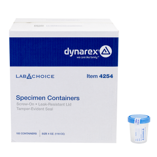 4oz Specimen Container, Sterile, Bulk, case