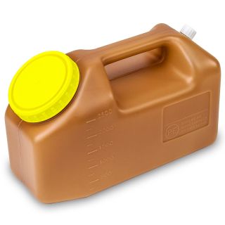 Globe Scientific 2.5L 24-Hour Urine Collection Container, Amber