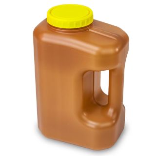 Globe Scientific 3L 24-Hour Urine Collection Container, Screwcap, Amber