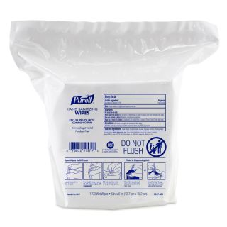 Purell Hand Sanitizing Wipes, Fresh Citrus, 1,700-Sheet Refill, Case of 4