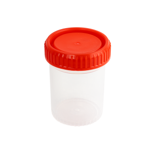 80mL Specimen Container, Non-Sterile, angle