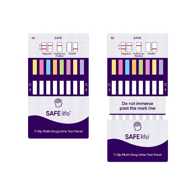 SAFElife T-Dip multi-drug urine dip card
